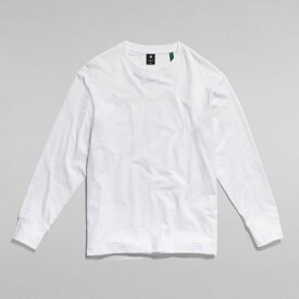 ジースター ロウ バックプリント長袖Tシャツ ロンT G-STAR RAW メンズ D22822-B255-110 ホワイト 白 MARINE SLIM SHIRT