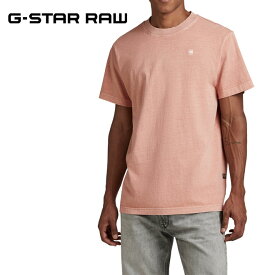 ジースター ロウ 半袖ラウンドネックルーズTシャツ G-STAR RAW D23154-C756-D918 メンズ ロゴ刺繍 シンプル ワンポイント オーガニックコットン ルーズフィット OVERDYED LOOSE T-SHIRT