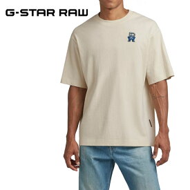 ジースター ロウ ボクシーシルエット Tシャツ 半袖 G-STAR RAW D23162-D351-159 メンズ ロゴ刺繍 シンプル ワンポイント オーガニックコットン オーバーサイズフィット