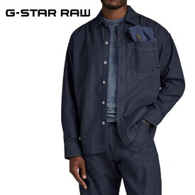 ジースター ロウ ボックスフィットシャツ ジャケット G-STAR RAW メンズ D23007-D541-001 デニム ネイビー BOXY FIT SHIRT
