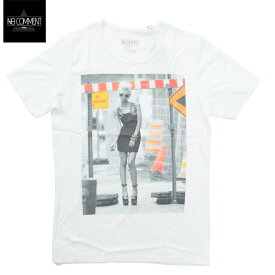 NO COMMENT PARIS プリントTシャツ GIRL STREET （ノーコメント パリ NC-TM LTN07 メンズ ホワイト WHITE クルーネック 半袖 Japan Limited ガール）