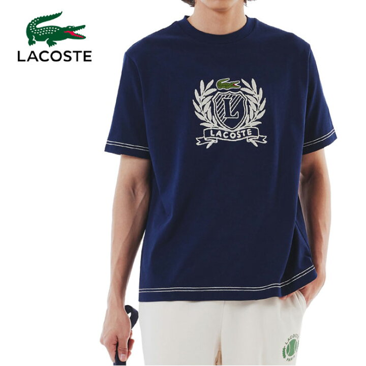 楽天市場】ラコステ 刺繍ハンドステッチ風フレンチグラフィックTシャツ 