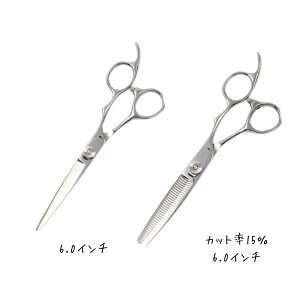 美容師 シザー【DEEDS 立体ハンドル ベーシック シザー6.0インチ + セニング6.0インチ カット率15% Aセット】美容師 ハサミ シザー 理容師 ハサミ 美容師 美容院 理容院 理美容師 カットシザー