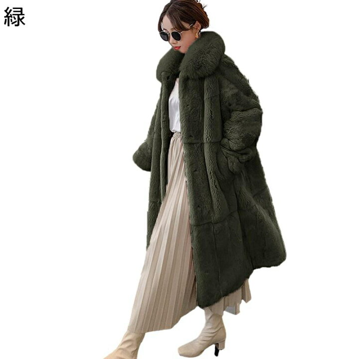 楽天市場】ロングコート ファージャケット レディース ふわモコ 