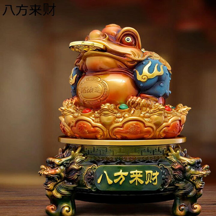楽天市場】金蟾 風水グッズ 銭蛙 カエル 三脚 金運祈願 風水置物 招財 