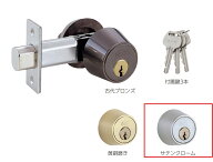 BEST ベスト【No.208G】シリンダーサムターン錠 扉厚36～45 バックセット50・64 サテンクローム