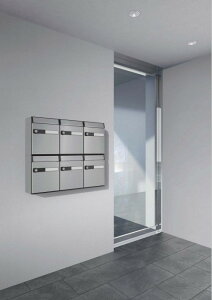 NASTA ナスタ ポスト W266×H340 前入前出/屋内タイプ KS-MB805SS W266 H340 D160 扉横開き 角2封筒 可変ダイヤル錠 静音ラッチ錠 シリンダー錠 クリア 受注生産品