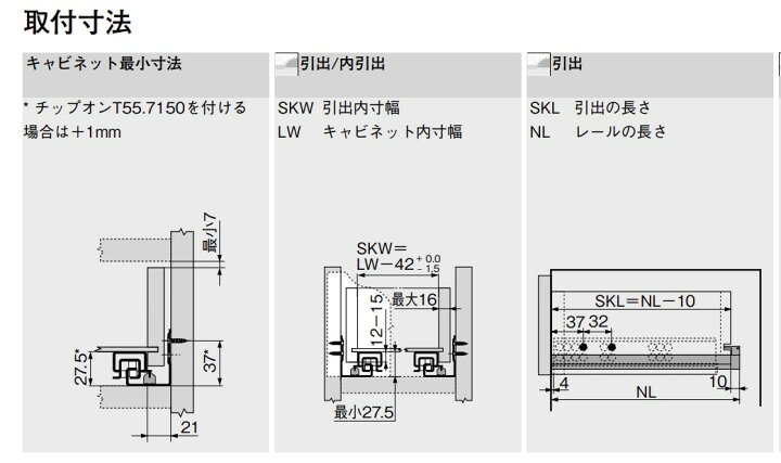 楽天市場】blum/ブルム スライドレール 560H型 【250mm】【300mm 