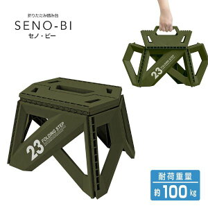トレードワン TRADE ONE セノ・ビー ソリッド LG シリーズ 高さ23cm 耐荷重100kg 折りたたみ 踏み台 LG23 セノビー ソリッド SENO-BI SOLID ステップ 脚立 コンパクト 収納 軽量 滑り止め付き 30785 オリー
