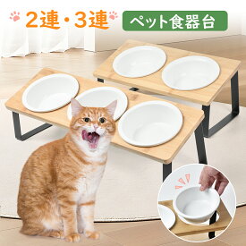 【全品2点で10%OFF】 ペット食器台 フードボウル スタンド エサ皿 ダブル 犬 猫 餌皿 食器 陶器 餌 エサ 食べやすい ペット 猫用食器 フード 傾斜 お皿 エサいれ 食器台 愛犬・愛猫の快適な食生活をサポートする えさ 餌入れ ペットボウル 取り外し お皿付き