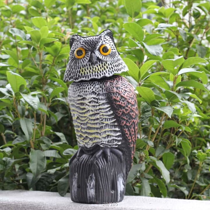 楽天市場】鳥よけフクロウ フクロウの置物 風車式 手動 パドル ヘッド 