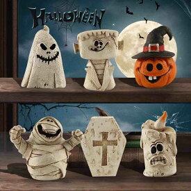 ＼クーポン発行中／6個セット ハロウィン 飾り カボチャ ゴースト ハロウィーン 装飾 オーナメント グッズ 置物 インテリア 景品 ディスプレイ ゴースト オブジェ 置物 ハロウィーン ハロウィン デコレーション かわいい おしゃれ パンプキン ポット かぼちゃ おばけ 赤