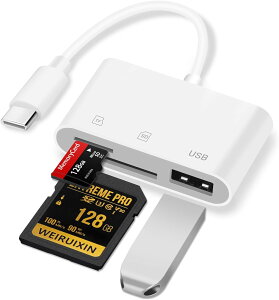 y2024VozSDJ[h[_[ iPhone15 USB Type-C to SDJ[h[_[ J[h[_[3in1 USB/SD/TFϊA_v^ ݒsv ʐ^/rfI USB3.0  o] iPhone15/iPad Pro/MacBook/Chromebook/Androi