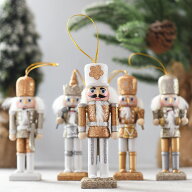 「10％OFFクーポン配布中」クリスマス くるみ割り人形 木製 オーナメント 5本セット 兵士人形 ハンガリー…