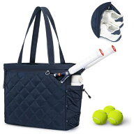 テニスバッグ 35L 大容量 ラケットバッグ トートバッグ テニスラケット2本収納 シューズ収納付き 15.6イ…