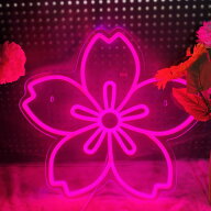 桜柄ネオンサイン LED ネオンライト おしゃれ 調光可能 USB給電 ネオン看板 花見 インテリアライト 店舗…