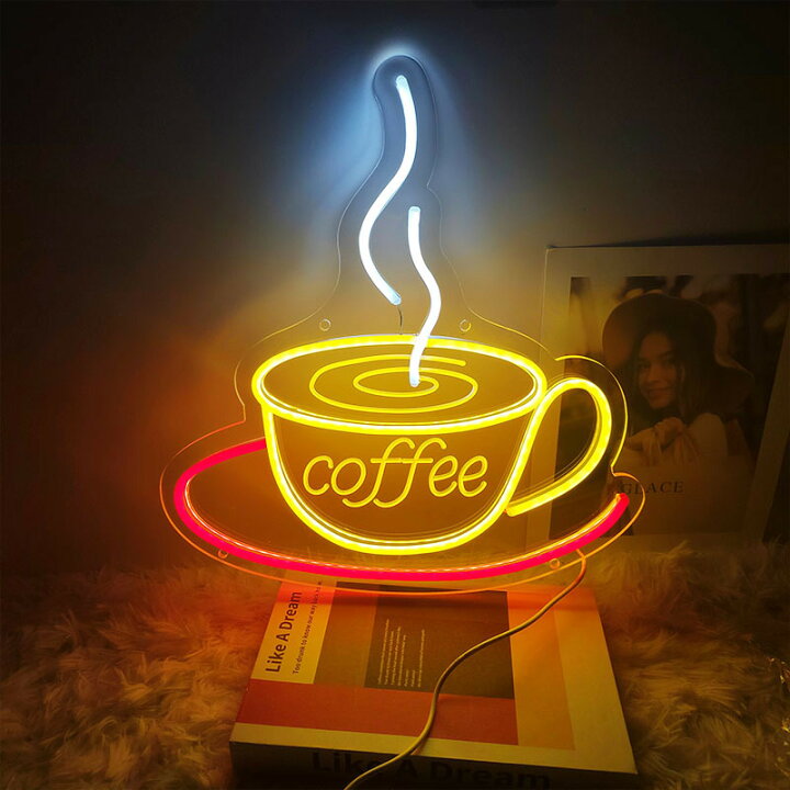 楽天市場】コーヒーネオンサイン coffeeネオンサイン LEDネオンライト 