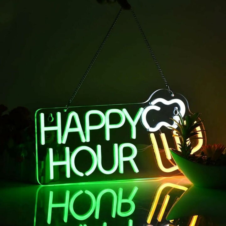 楽天市場】ネオンサイン 「Happy hour beer」 USB給電 NEON SIGN 