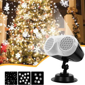 ＼在庫処分セール★激安／プロジェクターライトLED投光器 クリスマス 電飾 雪の結晶 投影ランプ 投影ライト イルミネーション プロジェクションライト 防水 リモコン 屋外 投影ランプ ロマンチック パーティー 室内 雰囲気作り スポットライト 誕生日 新年 デコレーション