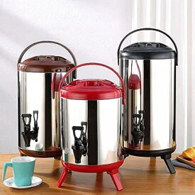 「10％OFFクーポン配布中」8L/10L/12L 保温ポット 保温ジャグ 卓上断熱バレル 大容量 二重層 温水ボイラー 魔法瓶 ホット コールド二重絶縁 ミルクティー保温バケツ 商業向け 大容量 ジュース お湯 ミルク ミルクティー豆乳用 断熱バレル