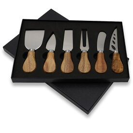 「10％OFFクーポン配布中」チーズナイフセット 6 pcs チーズカトラリーステンレス鋼 チーズスライサーチーズカッター ウッドハンドル チーズセット 結婚式 新築祝い 記念日 誕生日 クリスマス