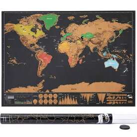 「10％OFFクーポン配布中」スクラッチマップ 宇宙地図 世界地図 82.5x59.4cm 旅行地図 ポスター トラベルマップ 学習地図 インテリア 壁の装飾 プレゼント