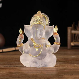 ガネーシャ像、象のヒンズー教の彫刻 置物、象神 像、樹脂 仏像 家の装飾 贈り物
