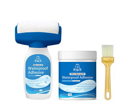 内外壁用透明防水接着剤 Invisible Waterproof Agent 万能防水接着? 透明防水塗料 強力 速乾 透明な防水接着剤 屋根 浴室 タイル 住宅用防水剤 耐久 補修剤 超粘着 浸透型防水剤 耐寒 耐熱 防水補修剤 水漏れ防止剤 水漏れ補修剤 滑り止めと耐摩耗性 (350g+300g)