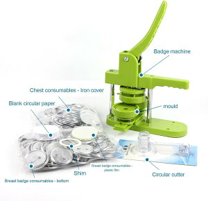 「10%OFFクーポン配布中」取り外し可能なピンメーカー、マシンバッジメーカー、複数のバッジマシン、独自のアイデンティティを作成 カスタマイズされたバッジを簡単かつ正確に作成する