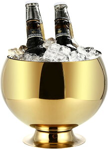 「10%OFFクーポン配布中」アイスペール アイスバケット 二重構造 氷入れ ステンレス 円形 真空断熱 大容量 食器 料亭 旅館 居酒屋 飲食店 業務用