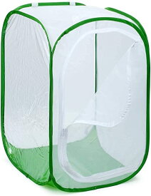 「10％OFFクーポン配布中」60x60x90cm 昆虫ケージ 通気性 ネット 繁殖 飼育ケース 虫かご バタフライケージ 蝶/バッタ/シルクワーム/グローバーム生息地