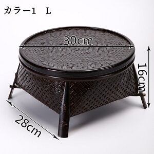 「10%OFFクーポン配布中」竹編み収納バスケット ちゃぶ台 茶道収納 和風収納 茶器かご 竹製品 卓上収納 竹編みテーブル 手作り 小物収納 竹籠 茶台収納 収納ケース オシャレ 和室インテリア