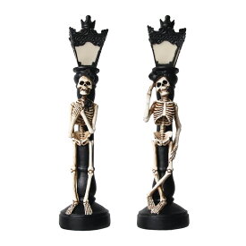 「10％OFFクーポン配布中」【2個入り】 ルミナススカル街路灯 ハロウィンジャックオーランタン ハロウィンかぼちゃランタン ハロウィンテーブルデコレーション ハロウィンランプ センターピーステーブルデコレーション