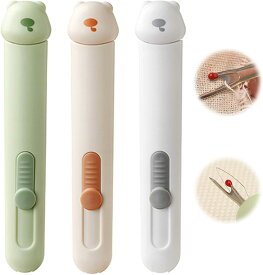 2本セット 2 in 1針糸通し器 糸通し器 家庭用簡易針糸通し器 保護ケース付き 使いやすい 人間工学に基づいた 耐摩耗 耐久性 裁縫工芸品 衣類補修 手作業 手縫い 手作り 編み物 クロスステッチキルティングなど プレゼント 持ち運び簡単 縫製効率の向上