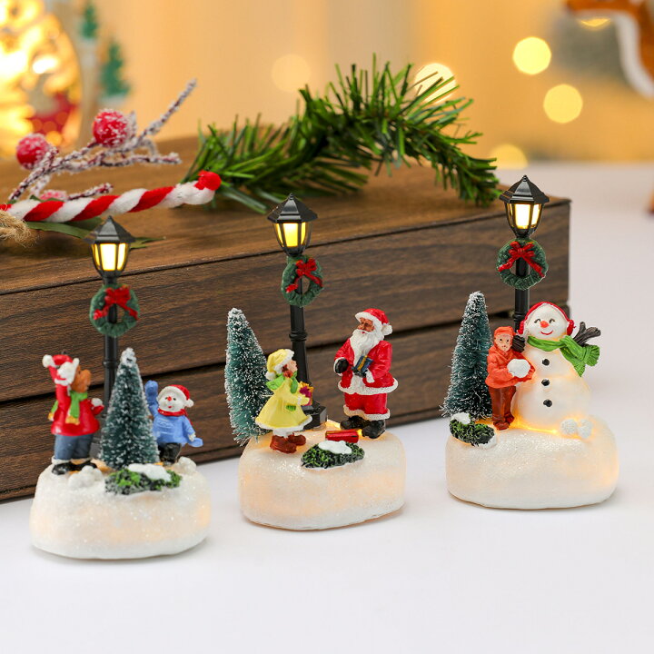 楽天市場】新しい光るクリスマス樹脂製オーナメント - 小さな家の 