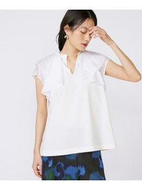 【SALE／60%OFF】ラッフルカラードッキングプルオーバー INED イネド トップス カットソー・Tシャツ ブラック ホワイト【RBA_E】【送料無料】[Rakuten Fashion]