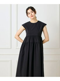 【SALE／40%OFF】タックフレンチティアードワンピース Maglie par ef-de マーリエ ル カセット ワンピース・ドレス ワンピース ブラック ホワイト【RBA_E】【送料無料】[Rakuten Fashion]