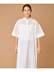 TICCA レースハーフスリーブシャツワンピース TBES-102 INED イネド ワンピース・ドレス その他のワンピース・ドレス ホワイト【送料無料】[Rakuten Fashion]