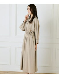 【SALE／40%OFF】《大きいサイズ》バンドカラーワンピース INED イネド ワンピース・ドレス ワンピース ベージュ ネイビー グレー【RBA_E】【送料無料】[Rakuten Fashion]