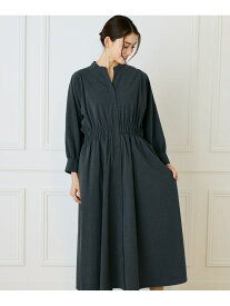 【SALE／30%OFF】バンドカラーワンピース INED イネド ワンピース・ドレス ワンピース ネイビー ベージュ グレー【RBA_E】【送料無料】[Rakuten Fashion]
