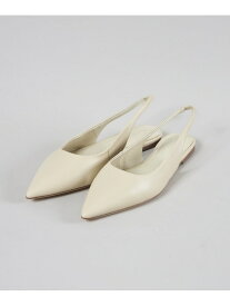スリングバッグフラットパンプス JAVIER 《TONY BIANCO》 INED イネド シューズ・靴 その他のシューズ・靴 ホワイト ブラック【送料無料】[Rakuten Fashion]