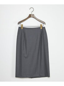 【SALE／30%OFF】《大きいサイズ》シルクウールタイトスカート《Loro Piana》 INED イネド スカート その他のスカート ネイビー グレー【RBA_E】【送料無料】[Rakuten Fashion]