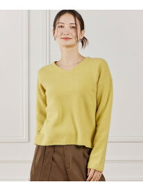 【SALE／25%OFF】チャイニーズラクーンVネックニット INED イネド トップス ニット ベージュ イエロー ネイビー グレー ブルー【RBA_E】【送料無料】[Rakuten Fashion]