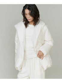 【SALE／45%OFF】ショート丈 ショールカラーフードダウンコート INED イネド ジャケット・アウター ダウンジャケット・ダウンベスト ホワイト ベージュ ブラック【RBA_E】【送料無料】[Rakuten Fashion]