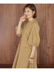 【SALE／40%OFF】《三尋木奈保コラボ》ランタンスリーブワンピース INED イネド ワンピース・ドレス ワンピース ブラック ベージュ【RBA_E】【送料無料】[Rakuten Fashion]