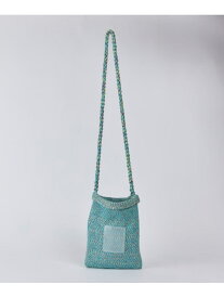 joyce MIXラメ入ニット ミニ ショルダーバッグ《Nananoel/ナナノエル》 I.T.'S. international イッツインターナショナル バッグ ショルダーバッグ グリーン ブラック ホワイト【送料無料】[Rakuten Fashion]