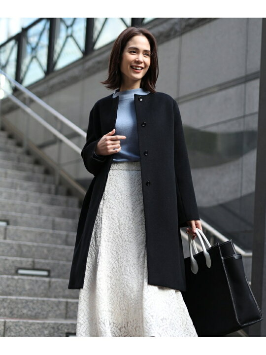 楽天市場】【SALE／50%OFF】《WEB限定》ノーカラーカシミヤコート INED 