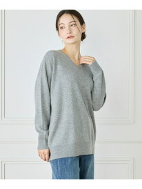 【SALE／30%OFF】《WEB限定カラー》カシミヤ混Vネックチュニックニット INED イネド トップス ニット イエロー グレー ホワイト ピンク ブラック【RBA_E】【送料無料】[Rakuten Fashion]