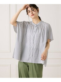 【SALE／30%OFF】《WEB限定カラー》ポンチョ風バンドカラーブラウス 7-IDconcept. セブンアイディコンセプト トップス シャツ・ブラウス ブラック グレー ブルー【RBA_E】【送料無料】[Rakuten Fashion]