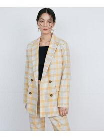 ブッチャー織ダブルブレストジャケット《la veille by SUPERIOR CLOSET》 INED イネド ジャケット・アウター テーラードジャケット・ブレザー ネイビー【送料無料】[Rakuten Fashion]